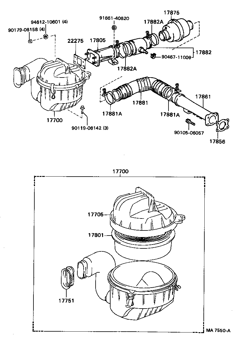 17700-72050 CLEANER ASSY, AIR product image
