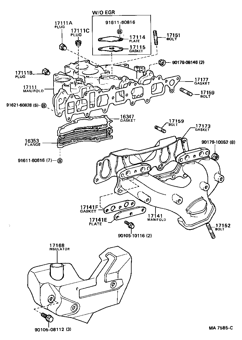 17111-35040 MANIFOLD, INTAKE product image