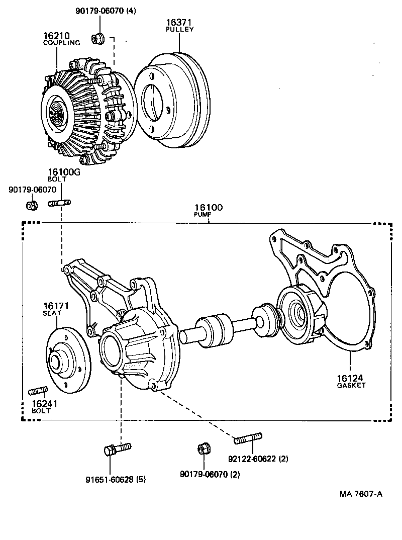 16124-71010 GASKET, WATER PUMP COVER product image