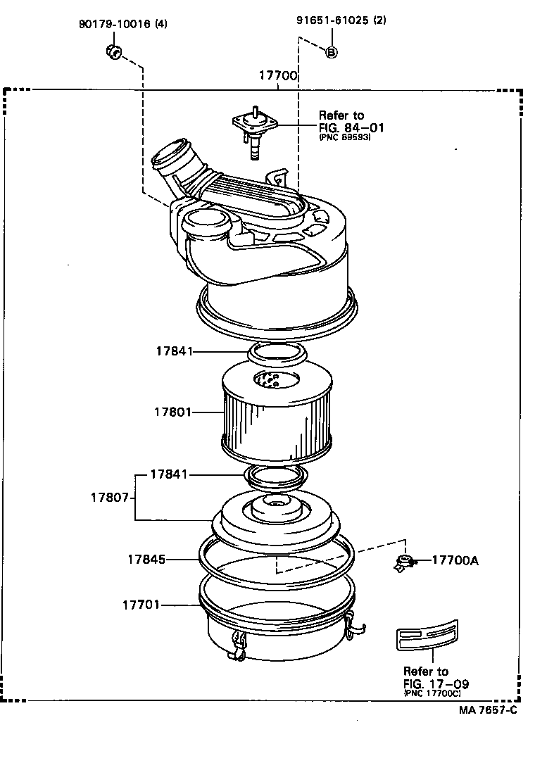 17700-73090 CLEANER ASSY, AIR product image