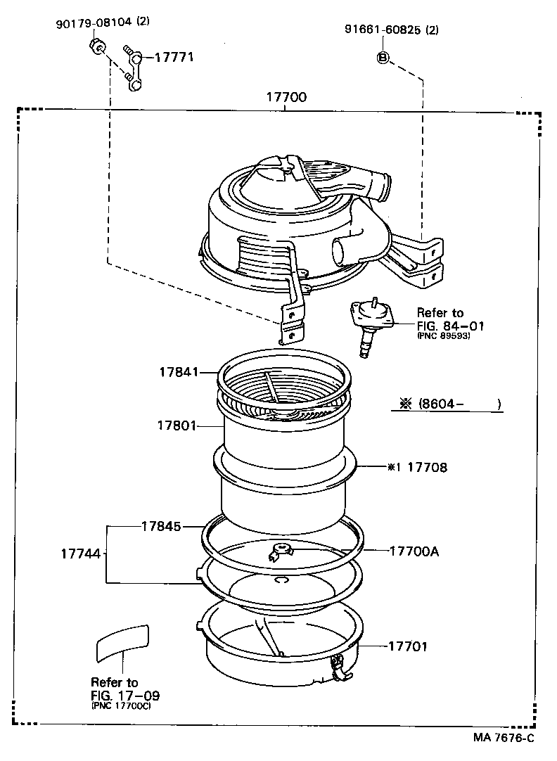 17700-73090 CLEANER ASSY, AIR product image