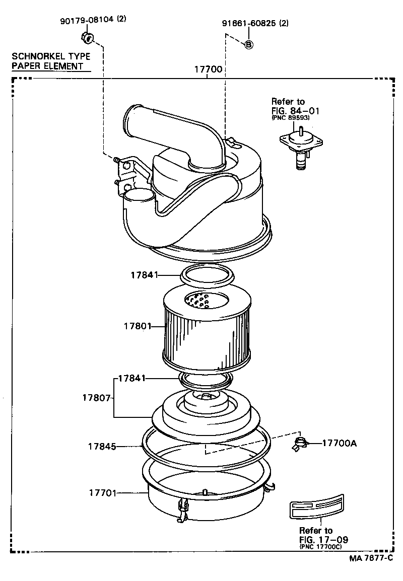 17700-73090 CLEANER ASSY, AIR product image