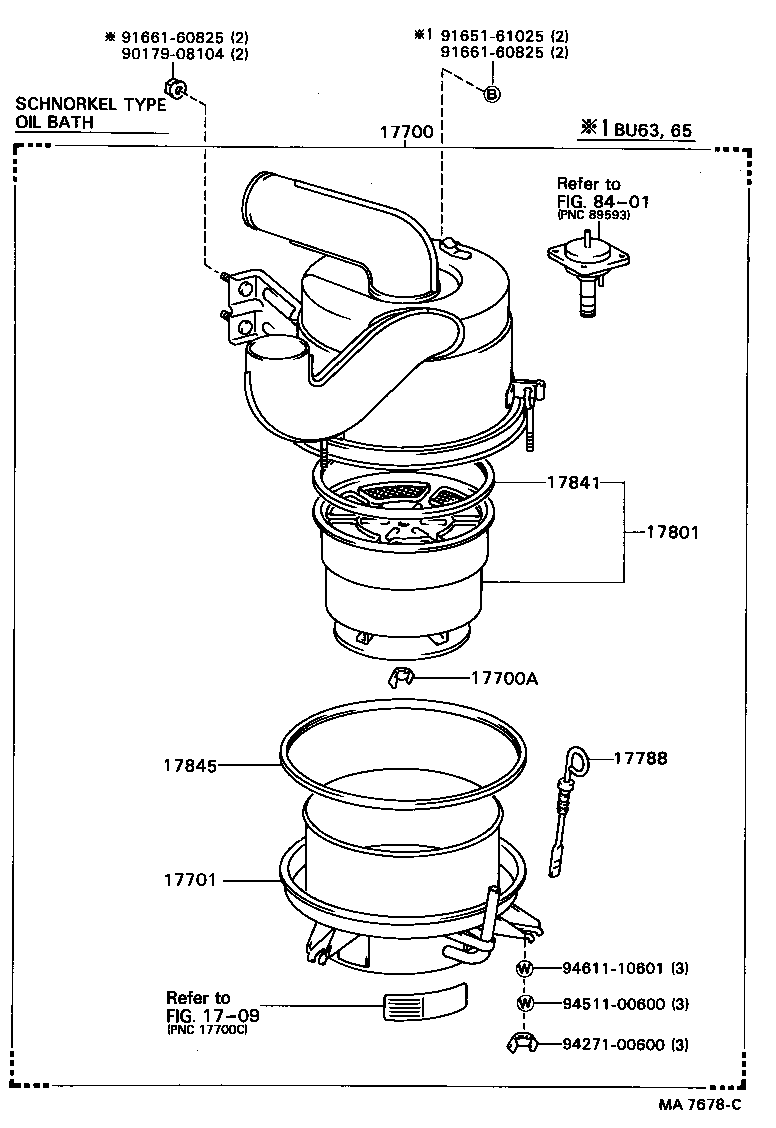 17700-73090 CLEANER ASSY, AIR product image
