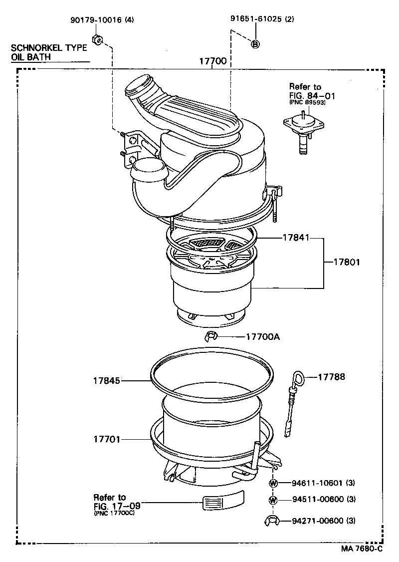 17700-73090 CLEANER ASSY, AIR product image
