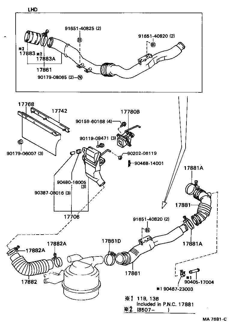 17700-58150 CLEANER ASSY, AIR product image