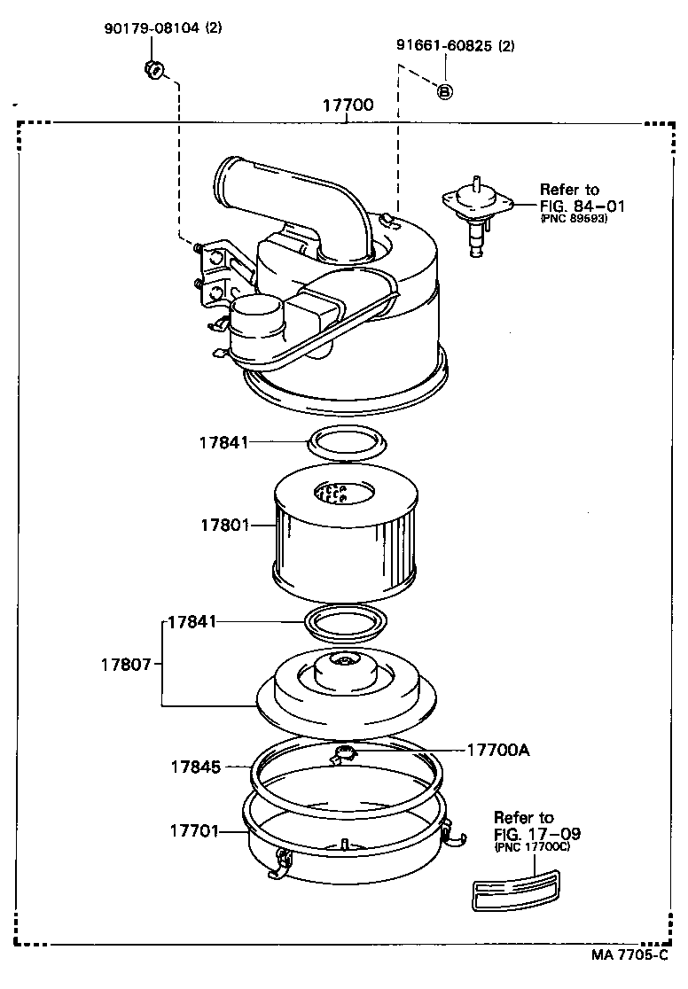 17700-73090 CLEANER ASSY, AIR product image