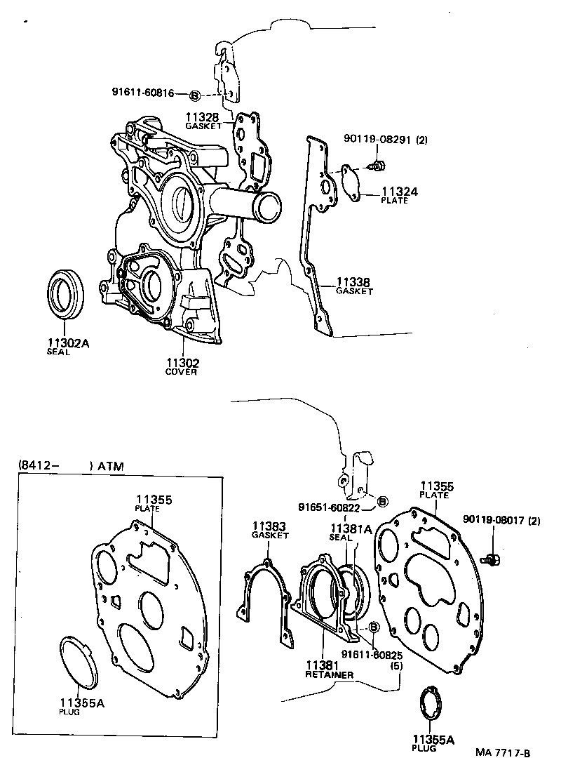 11302-70011 COVER SUB-ASSY, TIMING CHAIN OR BELT product image