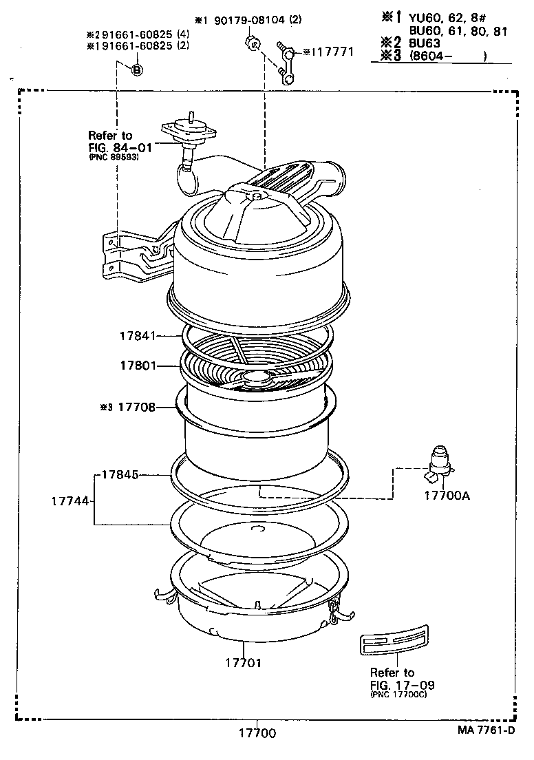 17700-73090 CLEANER ASSY, AIR product image