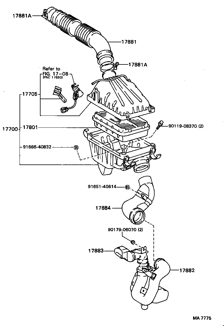 17700-11331 CLEANER ASSY, AIR product image