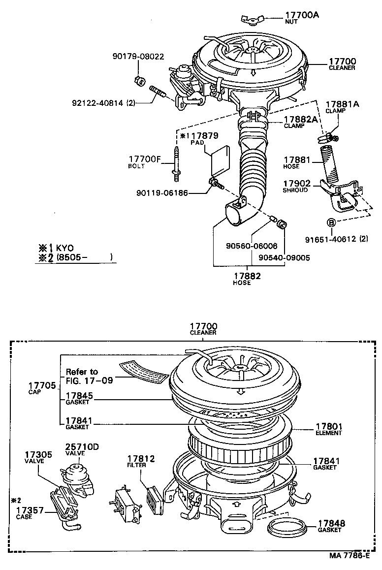 17700-72050 CLEANER ASSY, AIR product image