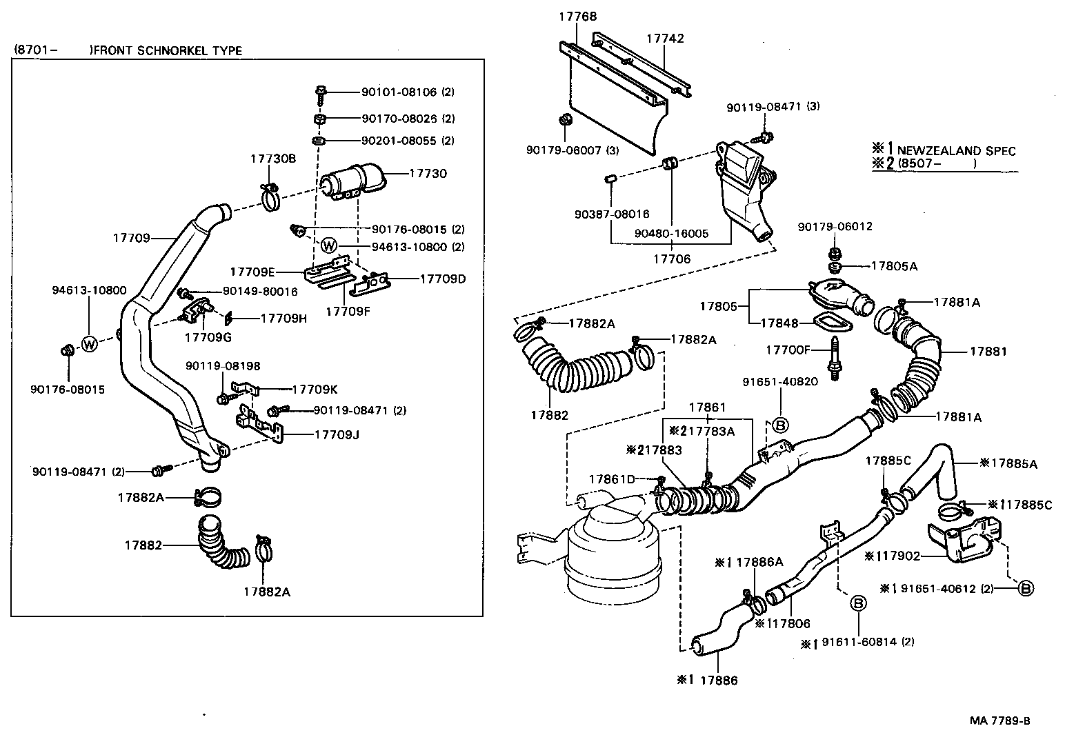 17700-73090 CLEANER ASSY, AIR product image