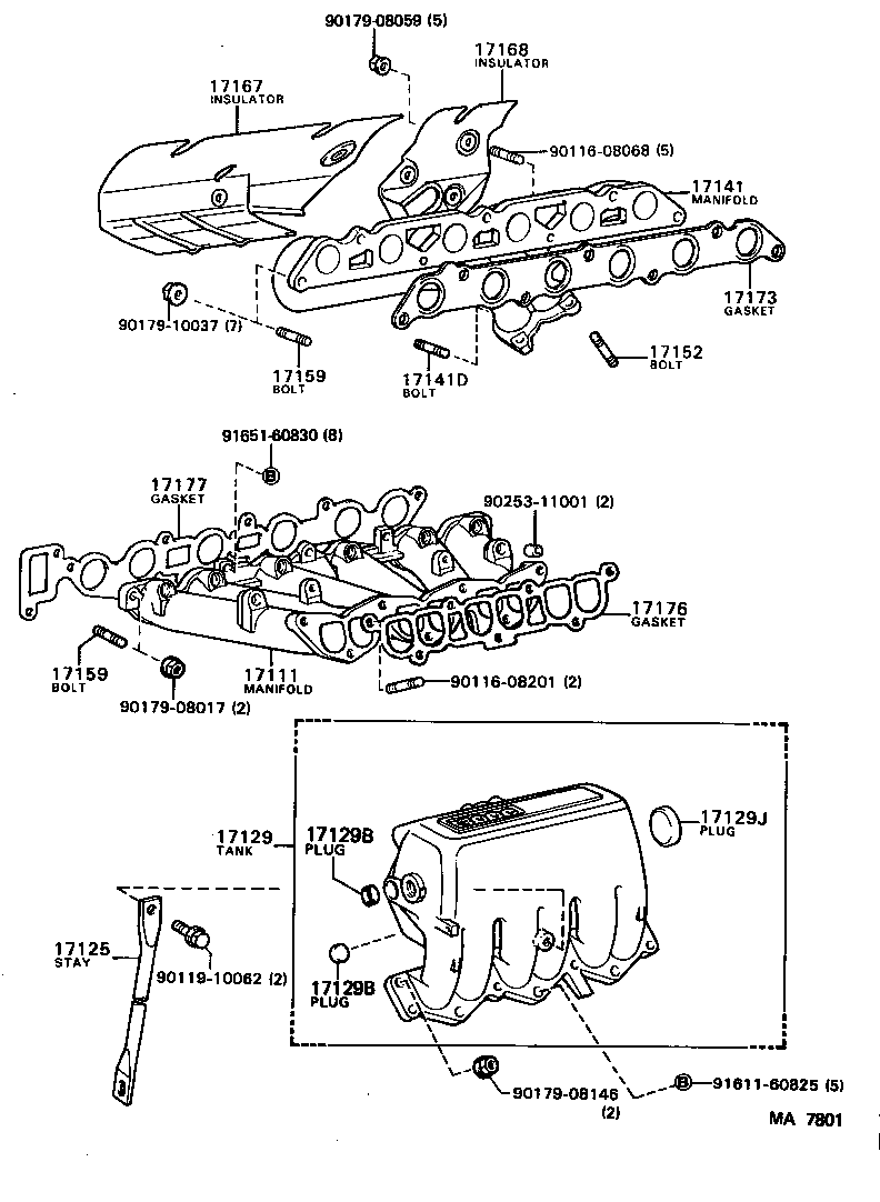 17101-70030 MANIFOLD, INTAKE product image