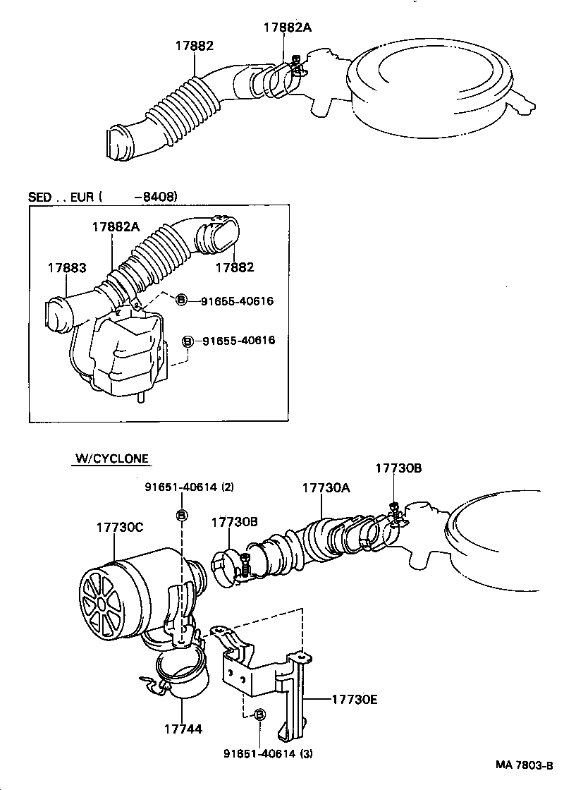 17700-15230 CLEANER ASSY, AIR product image