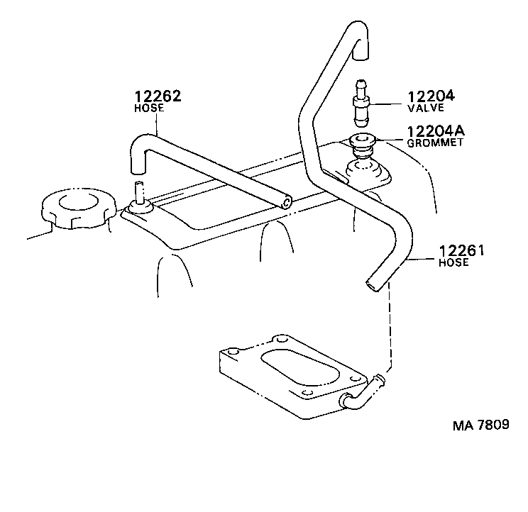 12261-56020 HOSE, VENTILATION product image