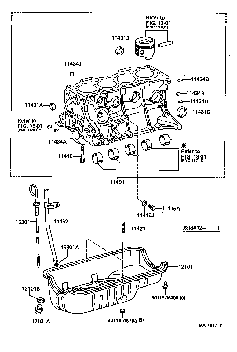 11401-19235 BLOCK SUB-ASSY, CYLINDER product image