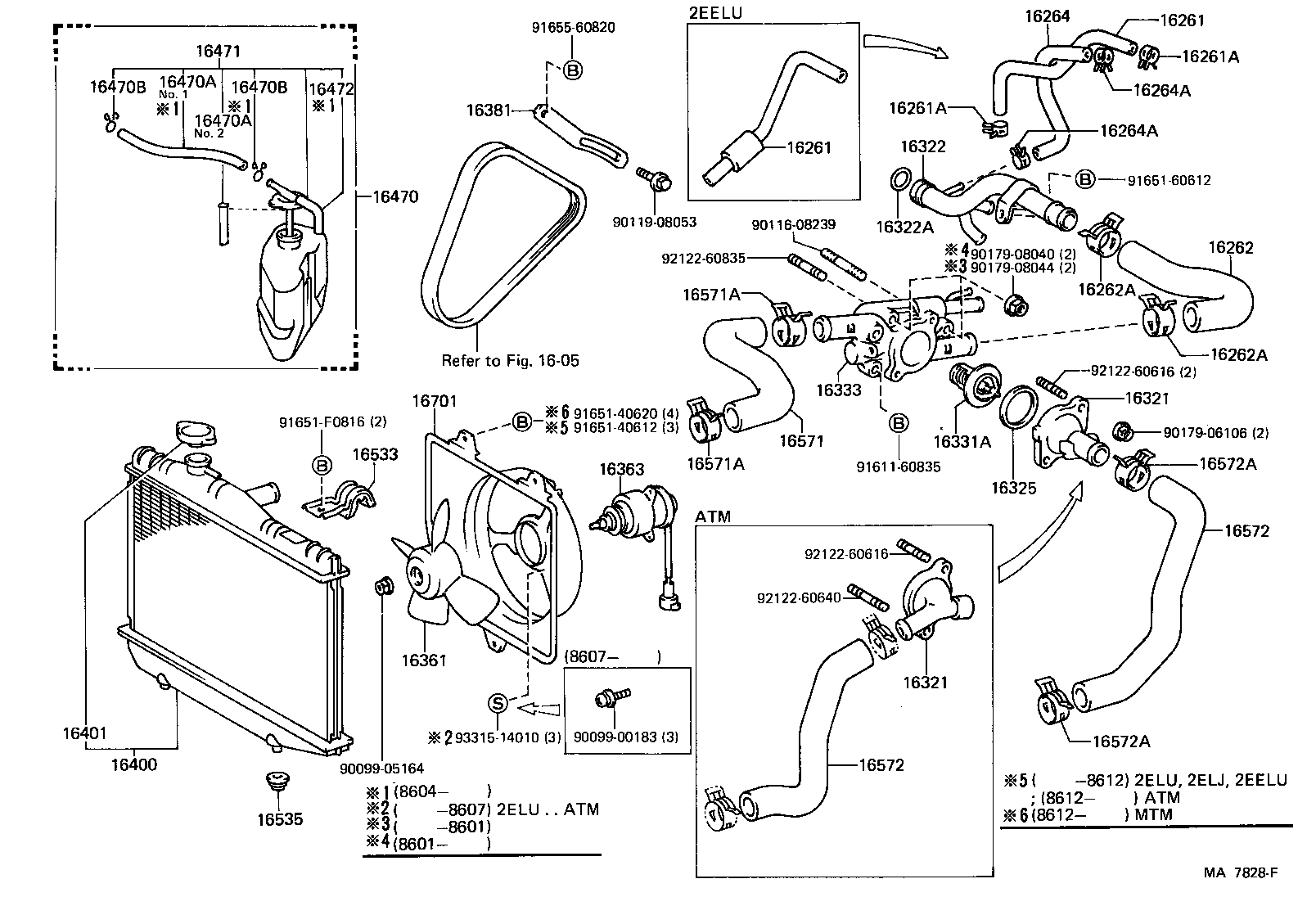 16261-55020 HOSE, WATER BY-PASS product image