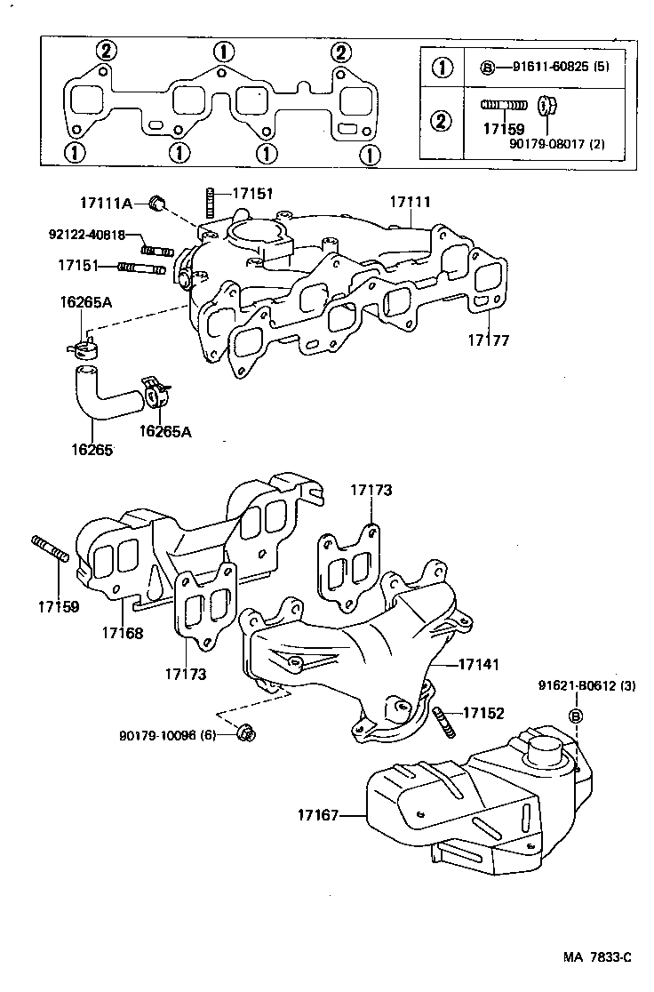 90116-10121 BOLT, STUD(FOR TURBOCHARGER) product image