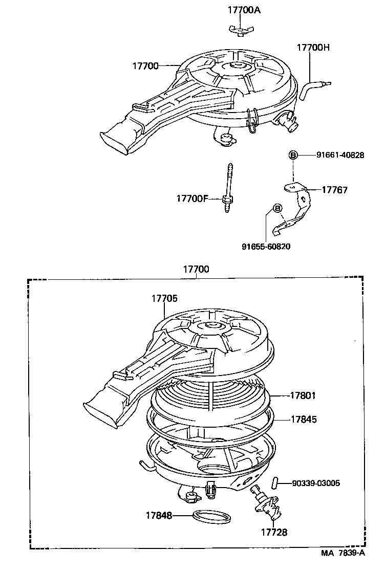 17700-10100 CLEANER ASSY, AIR product image