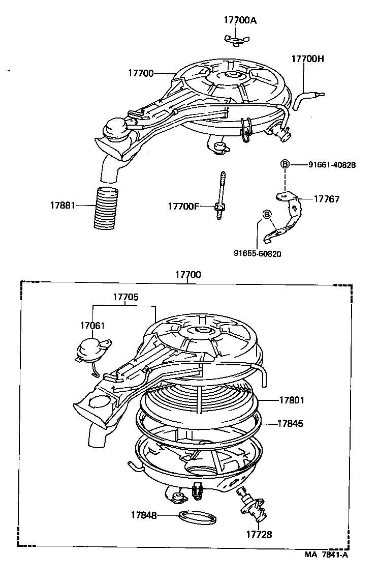 17700-10080 CLEANER ASSY, AIR product image