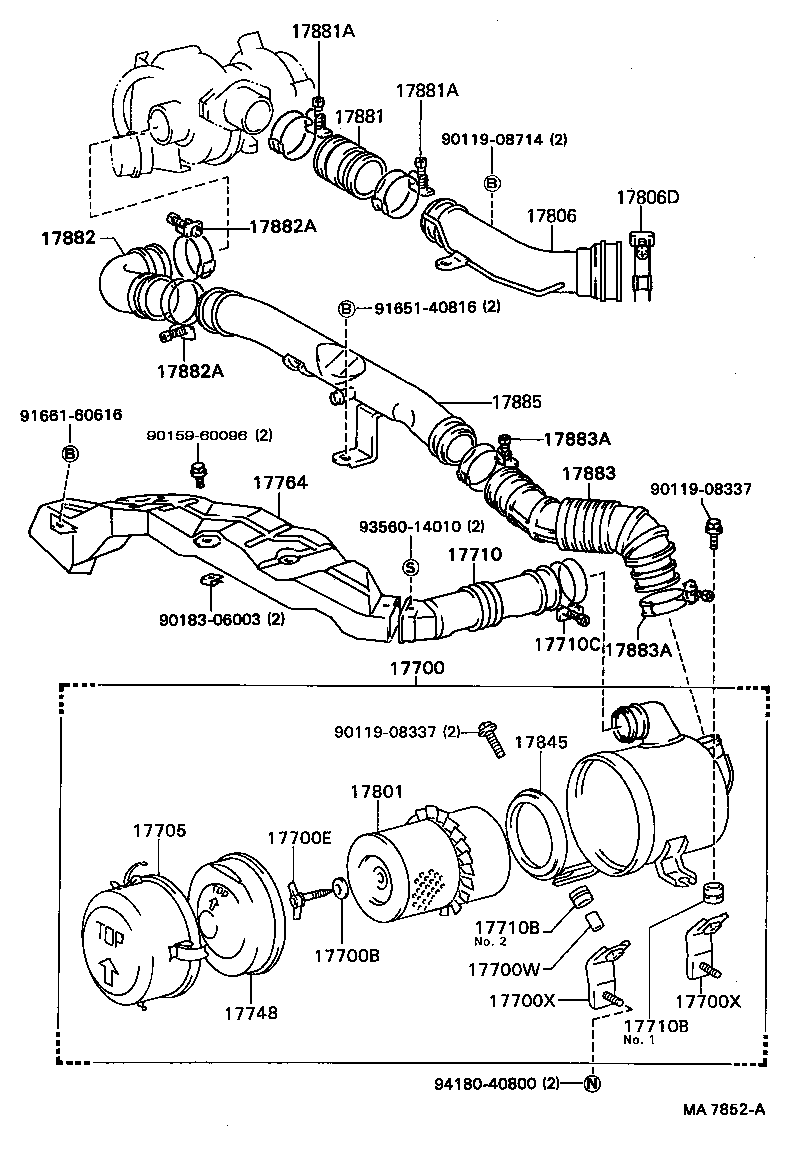 17703-87602 CAP SUB-ASSY, AIR CLEANER product image