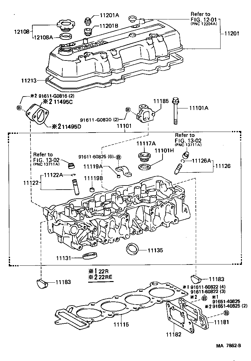 11101-58031 HEAD SUB-ASSY, CYLINDER product image
