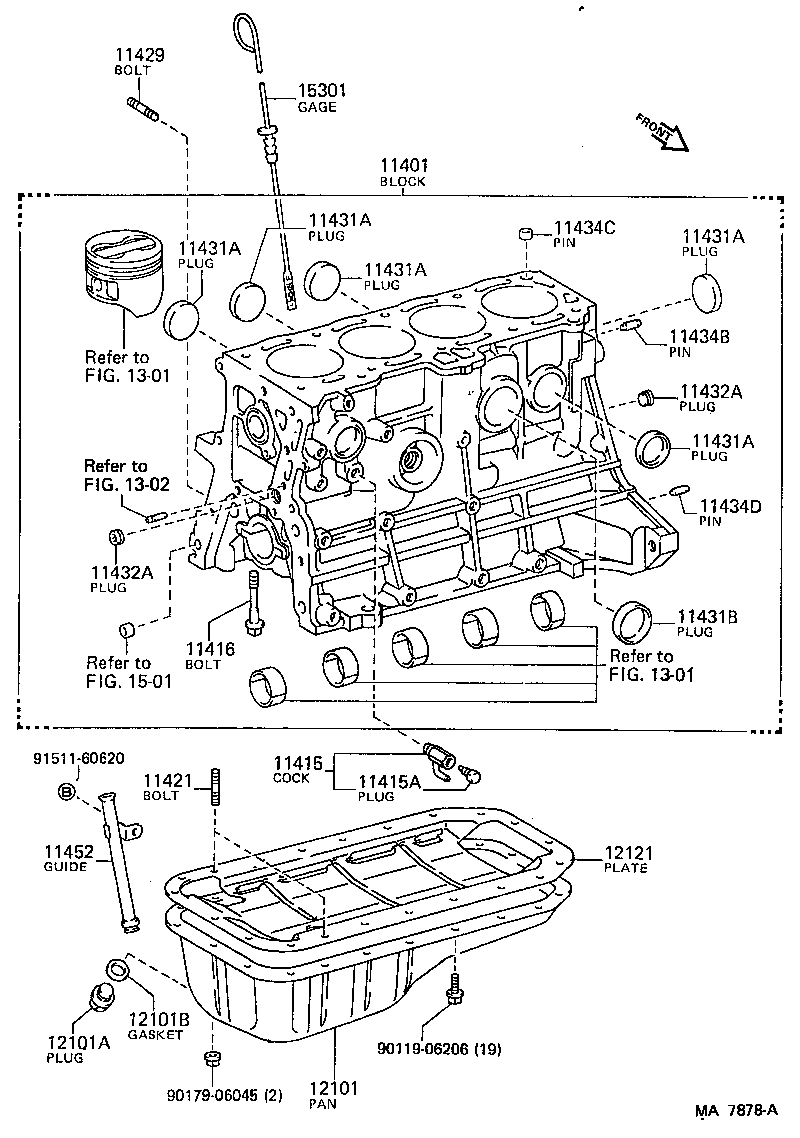 11401-19235 BLOCK SUB-ASSY, CYLINDER product image
