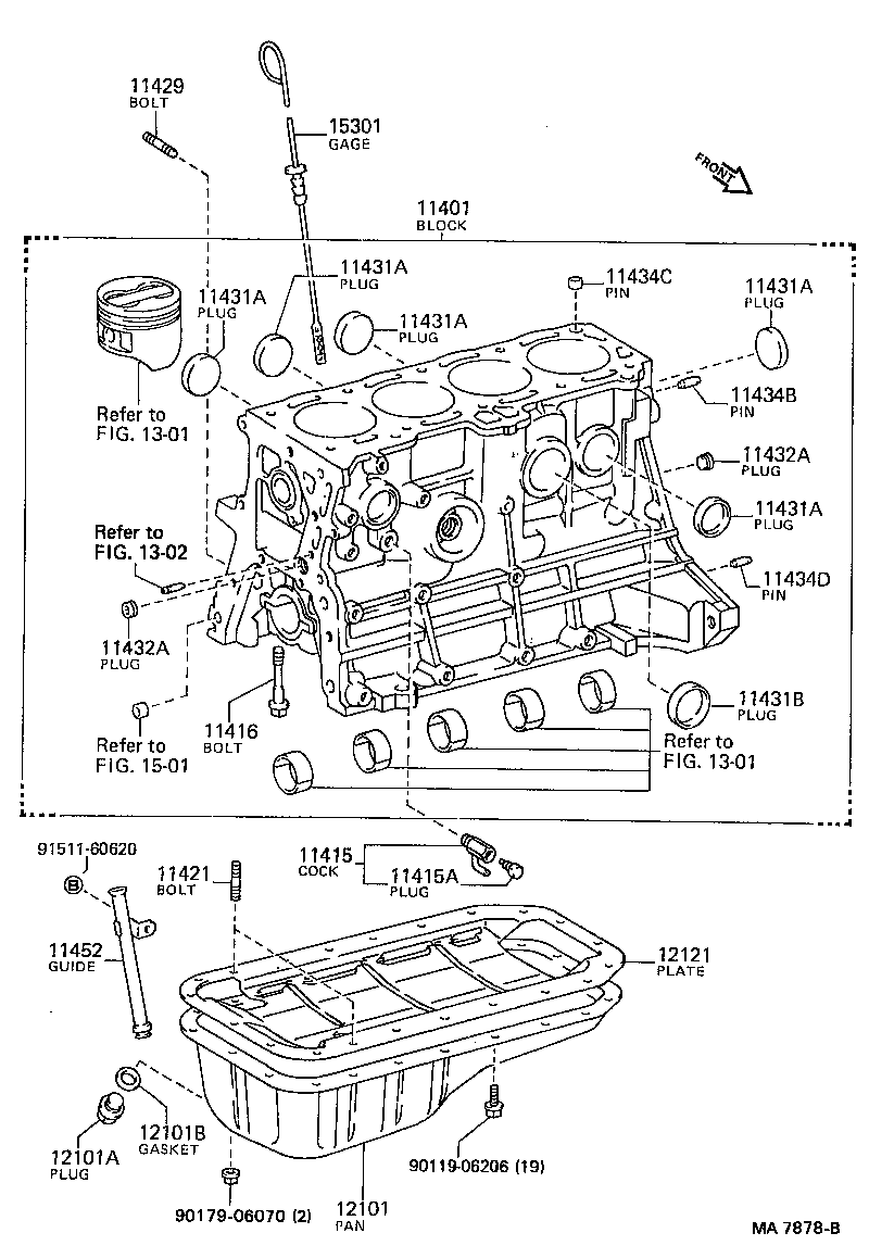 11401-19385 BLOCK SUB-ASSY, CYLINDER product image