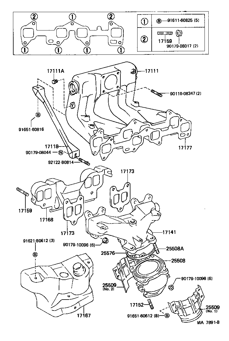 90116-10121 BOLT, STUD(FOR TURBOCHARGER) product image
