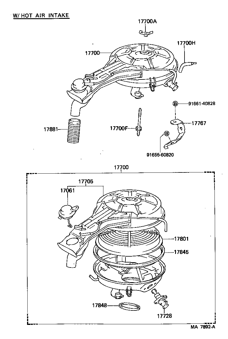17700-10100 CLEANER ASSY, AIR product image