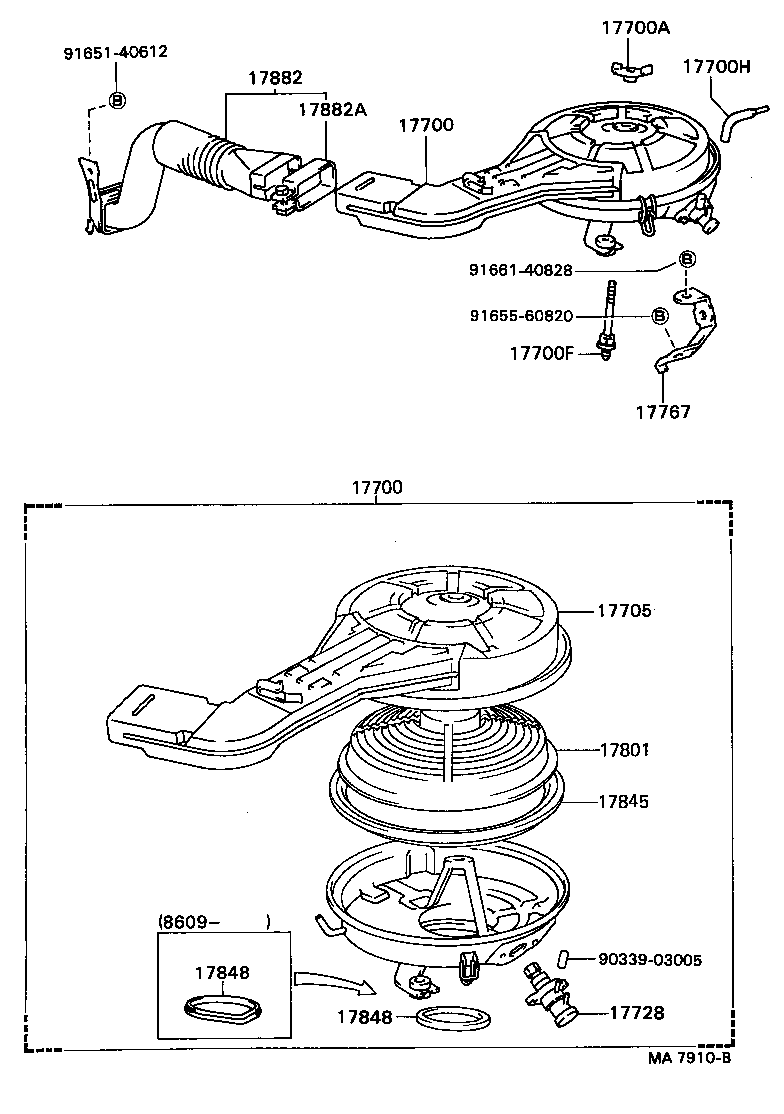 17700-11331 CLEANER ASSY, AIR product image
