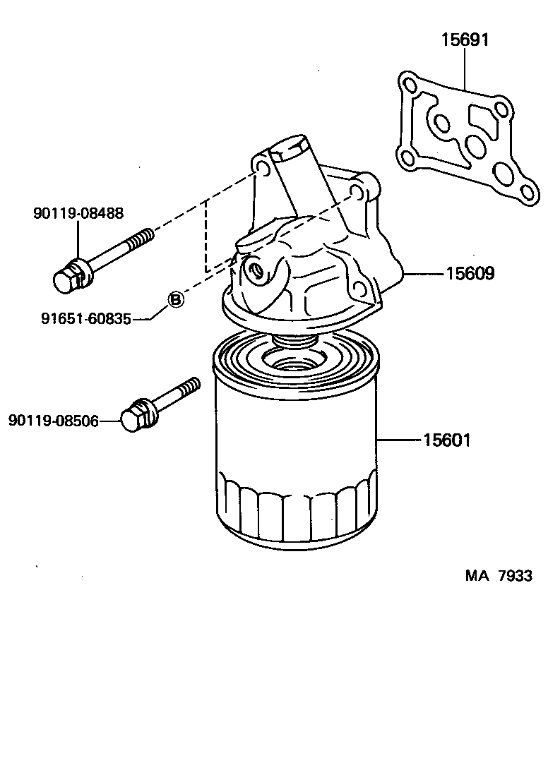 15608-58010 BRACKET SUB-ASSY, OIL FILTER product image