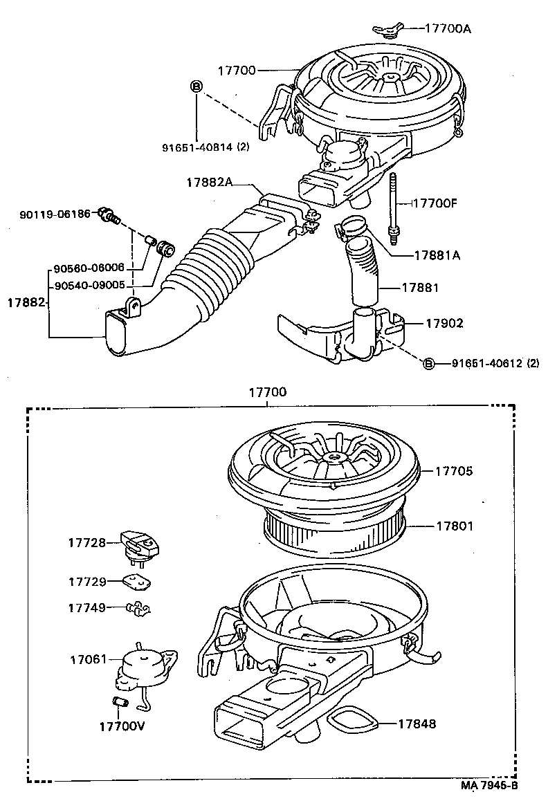 17700-72050 CLEANER ASSY, AIR product image