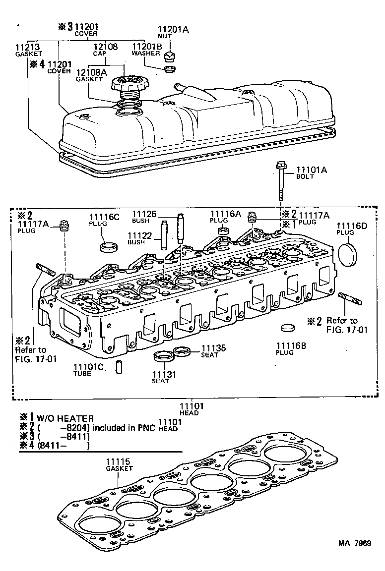 11101-61050 HEAD SUB-ASSY, CYLINDER product image