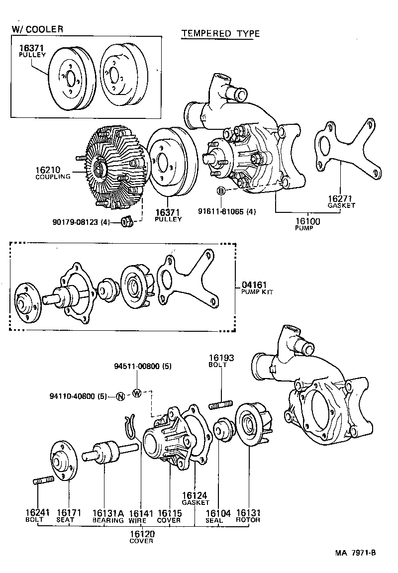 16100-69135 PUMP ASSY, ENGINE WATER product image