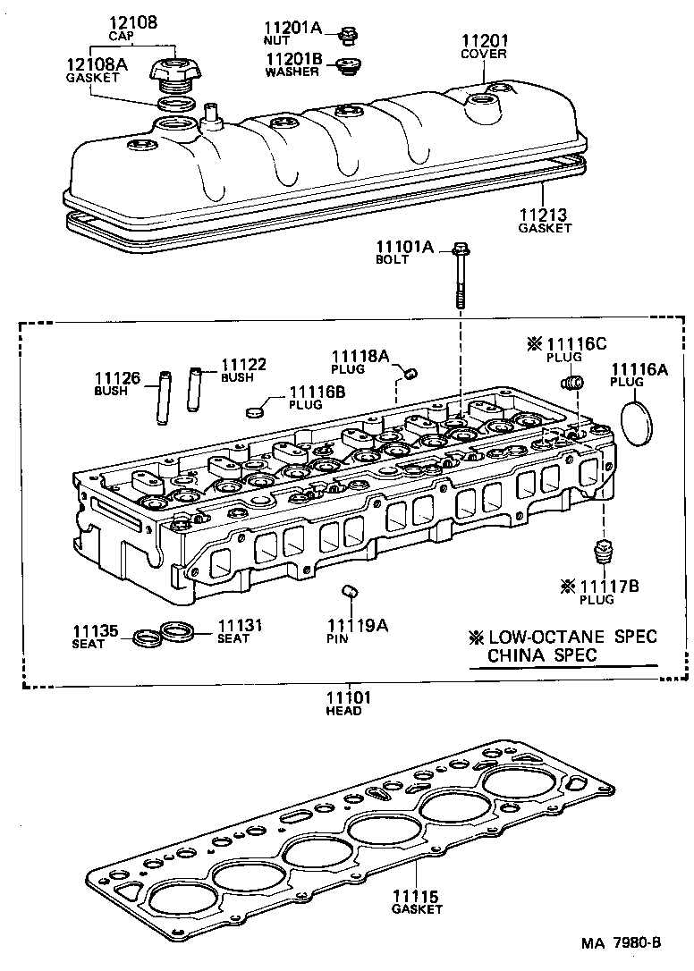 11101-69097 HEAD SUB-ASSY, CYLINDER product image