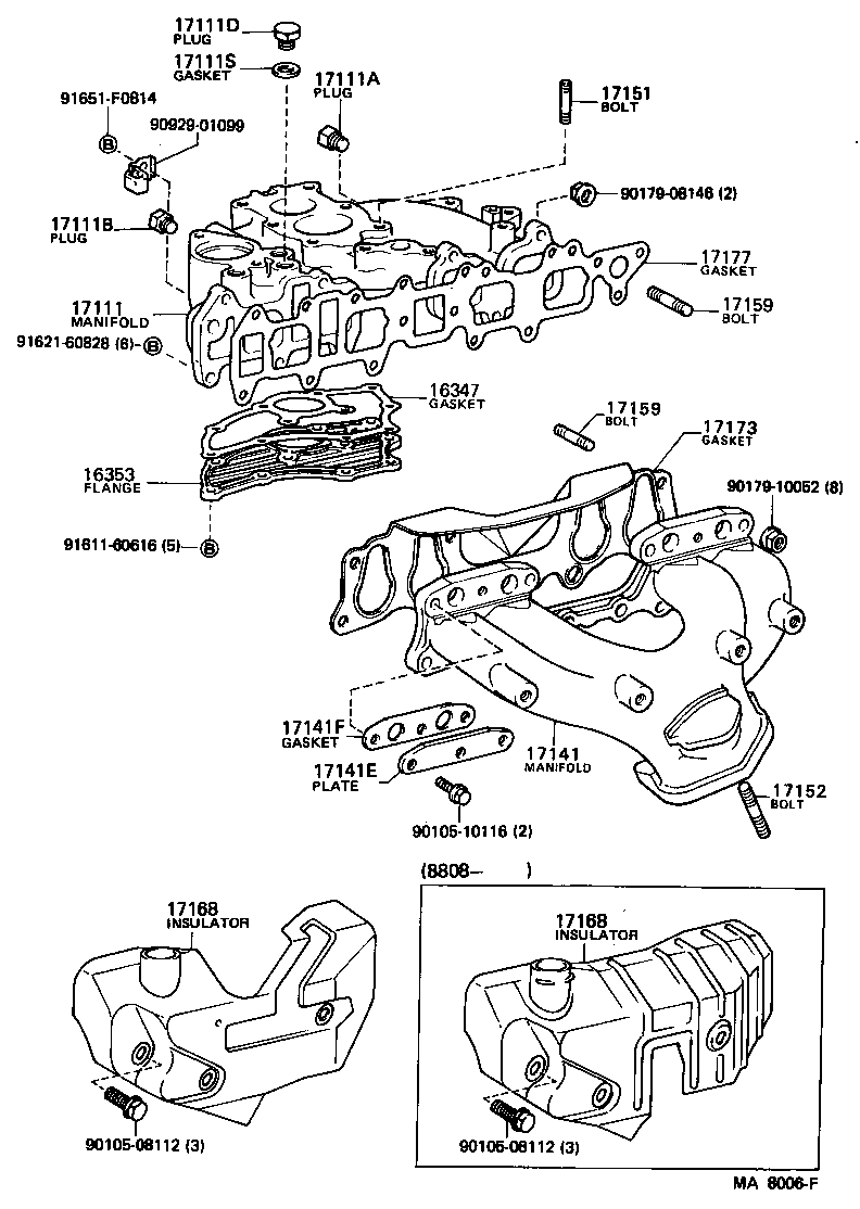 90044-30041 GASKET(FOR TURBO OIL INLET PIPE) product image