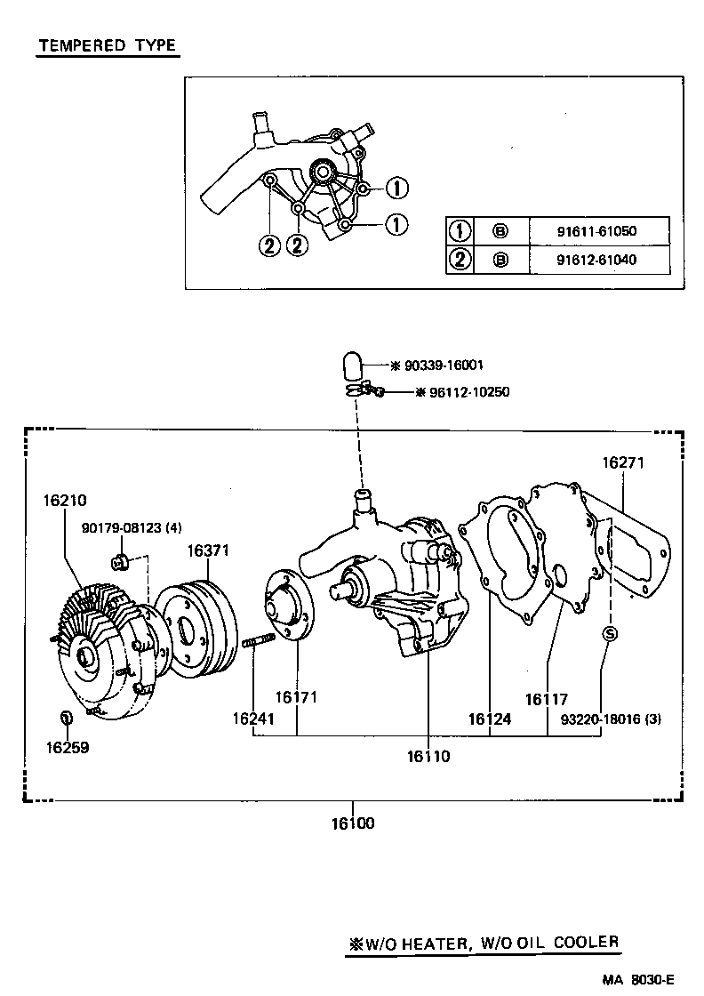 16100-69135 PUMP ASSY, ENGINE WATER product image