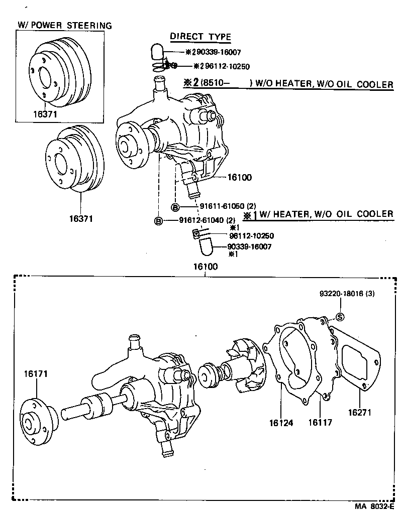 16100-69115 PUMP ASSY, ENGINE WATER product image