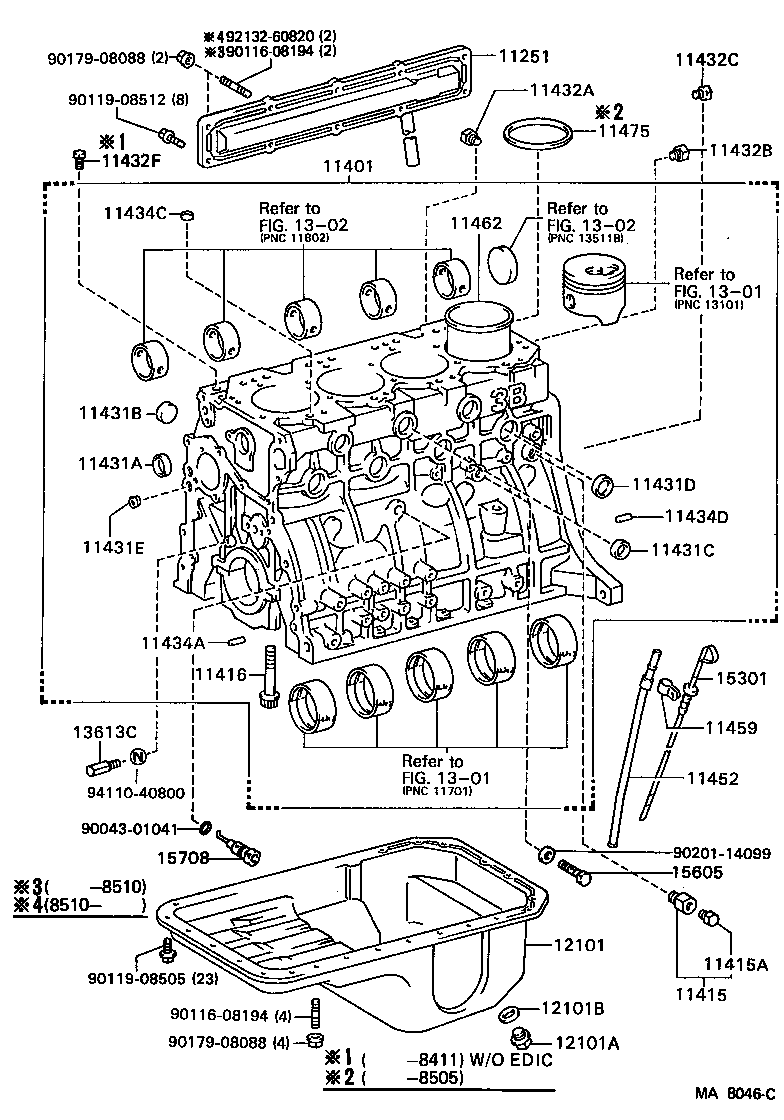 11401-69255 BLOCK SUB-ASSY, CYLINDER product image