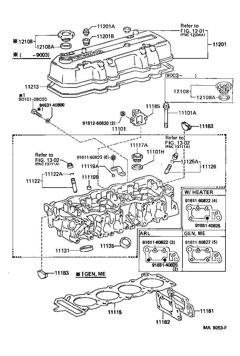 11101-69097 HEAD SUB-ASSY, CYLINDER product image