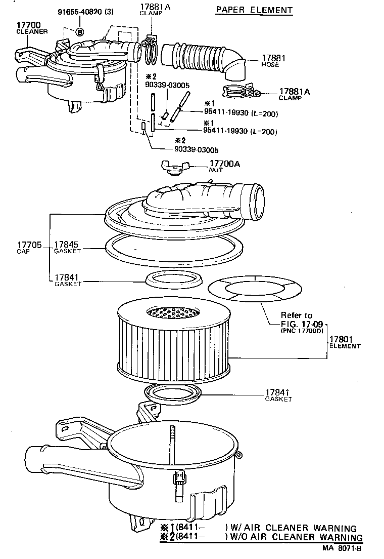 17700-68151 CLEANER ASSY, AIR product image