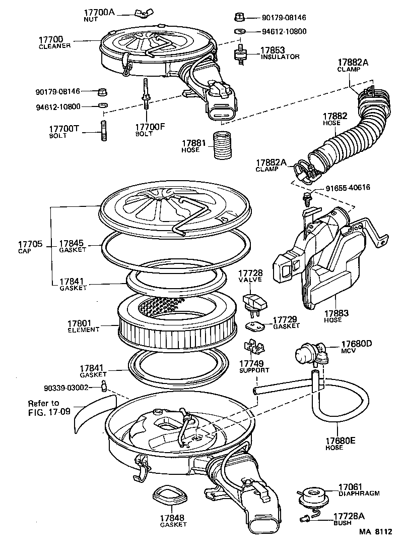 17700-37110 CLEANER ASSY, AIR product image