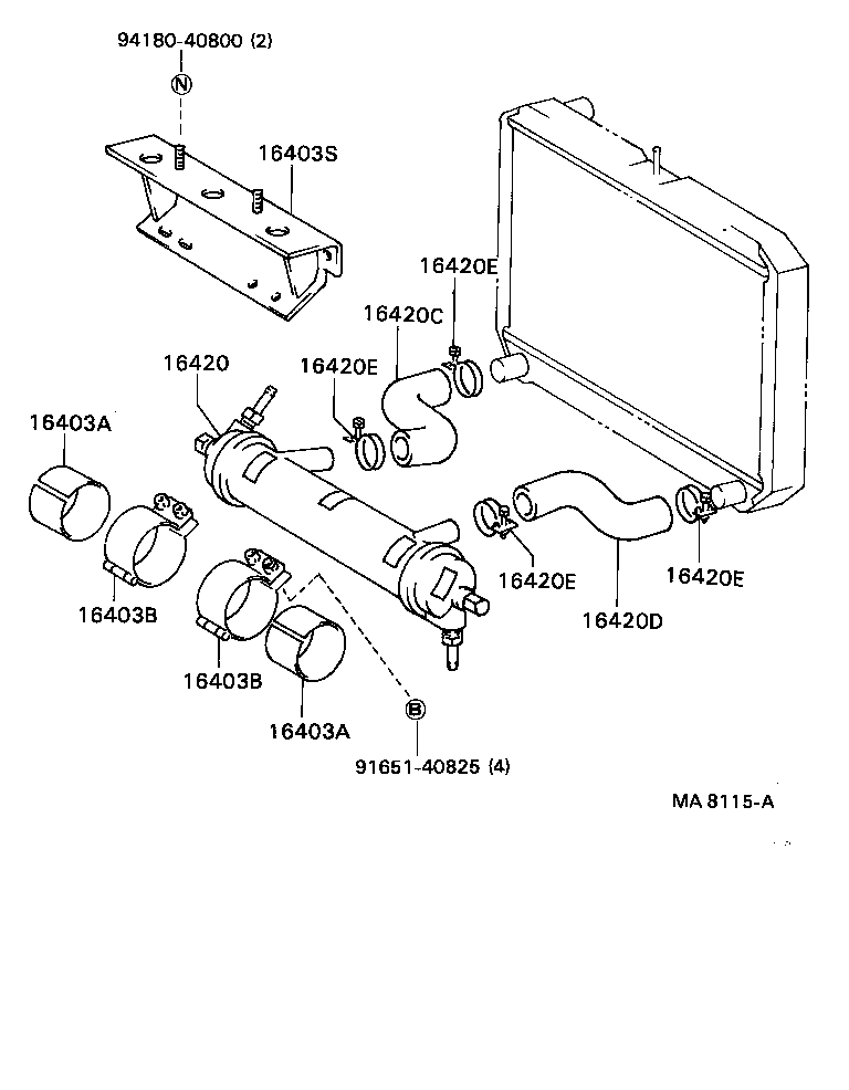 16279-58010 PIPE, WATER BY-PASS, NO.3 product image