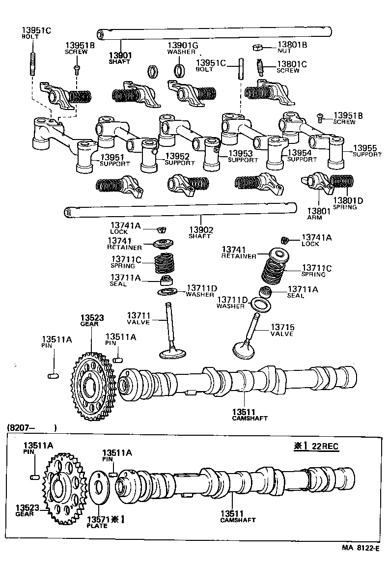 90116-08089 BOLT, STUD(FOR ROCKER SUPPORT) product image