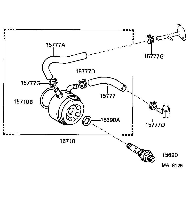 15777-35010 HOSE, OIL COOLER product image