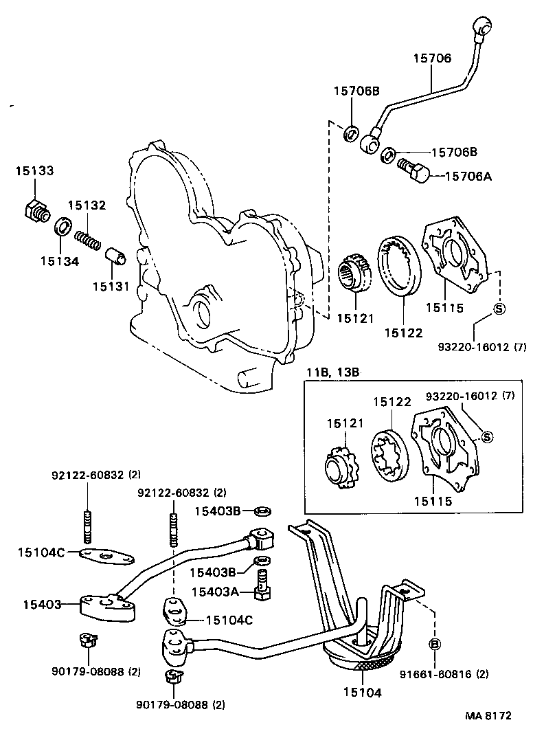 15115-56040 COVER, OIL PUMP product image