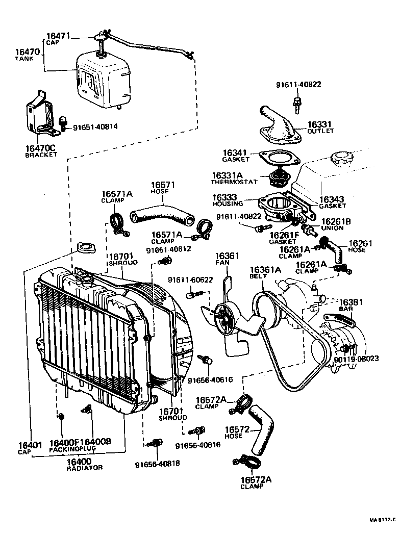 16333-24060 HOUSING, WATER OUTLET product image