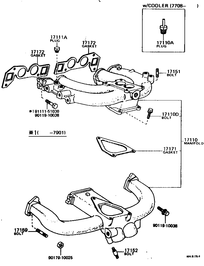 16261-26010 HOSE, INTAKE MANIFOLD WATER product image