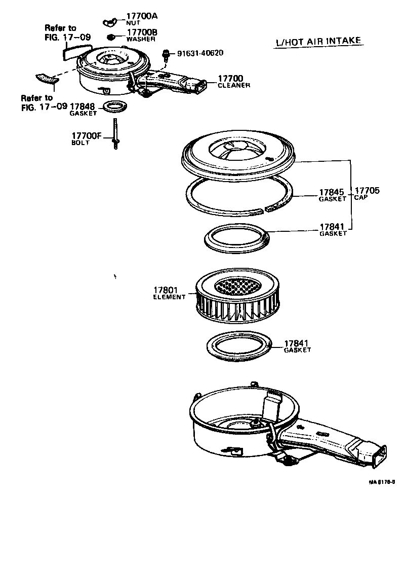 17700-24201 CLEANER ASSY, AIR product image