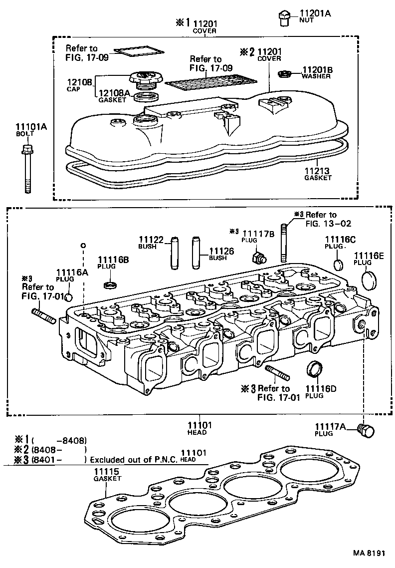 11101-59095 HEAD SUB-ASSY, CYLINDER product image